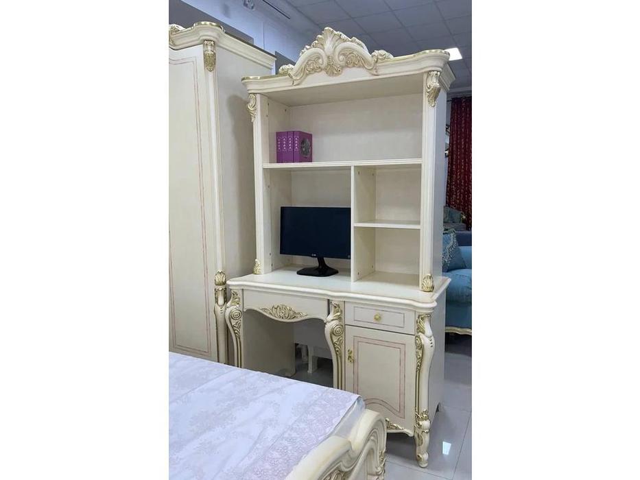 FurnitureCo: Джульетта: стол письменный с надстройкой  (бежевый)