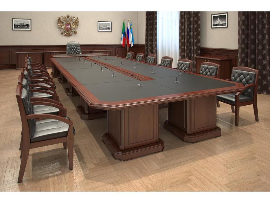 Blue Line: Washington: стол для переговоров 120  (темный орех, кожа)