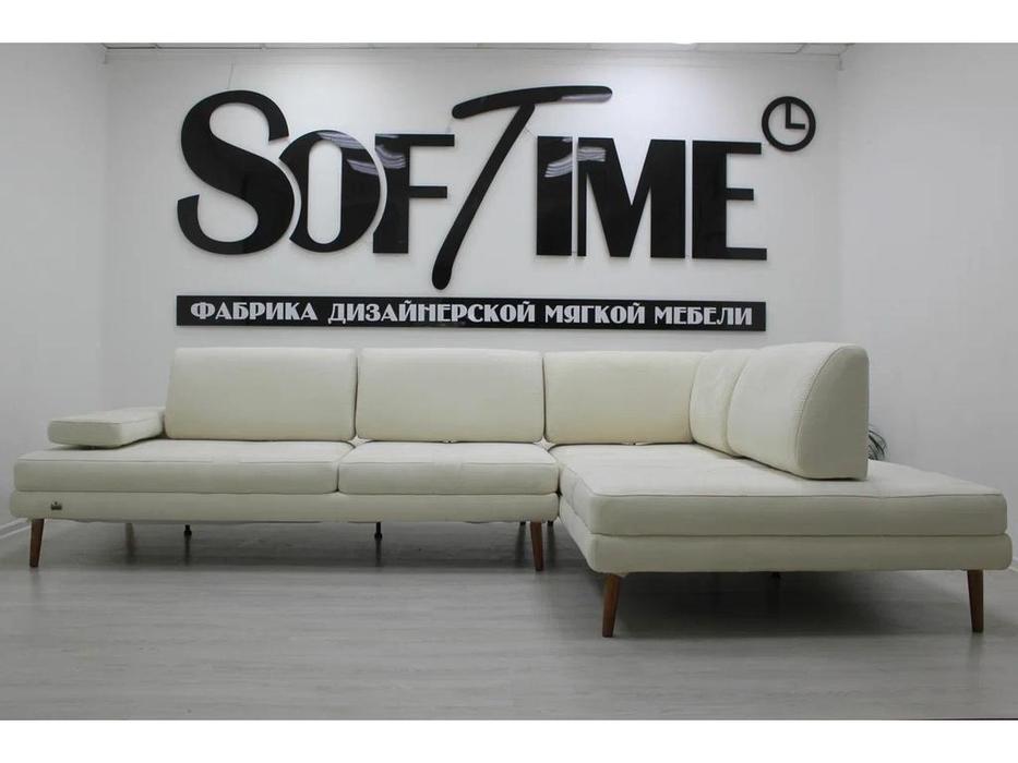 SofTime: Милан-1: диван модульный с оттоманкой (белый)