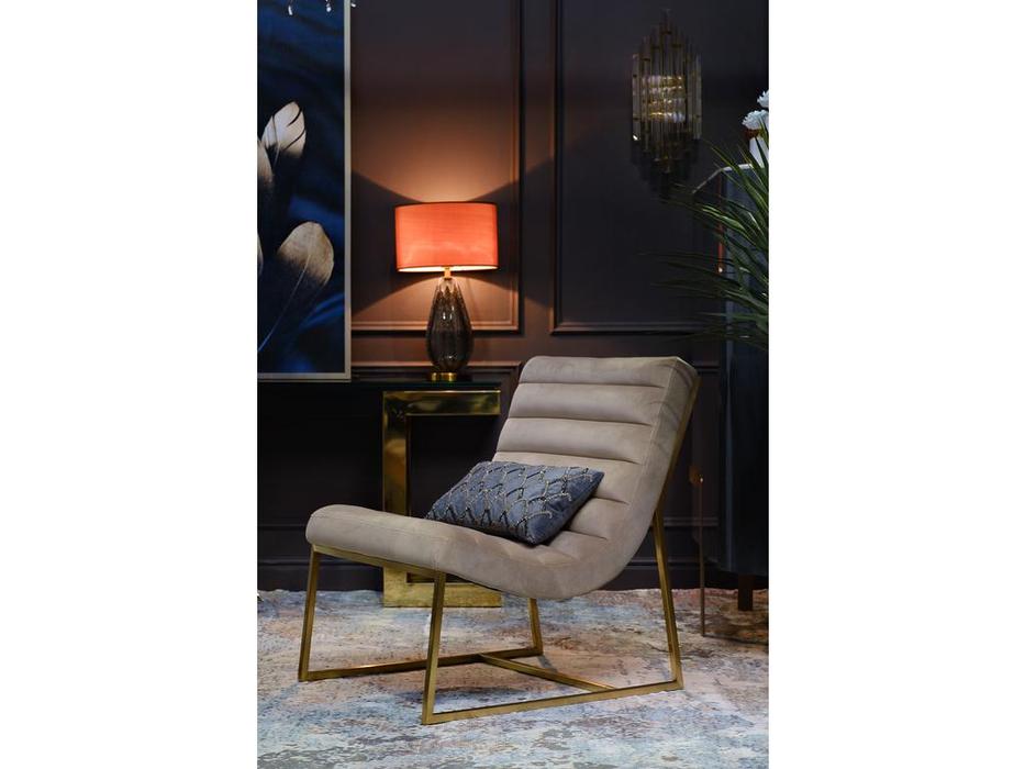 Garda Decor: GD: кресло велюровое  (бежевый) {ш86 в86 г67}