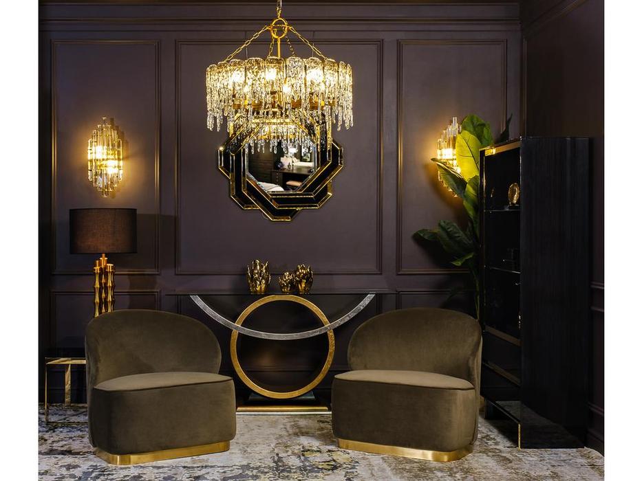 Garda Decor: GD: кресло  велюровое (темно зеленый)