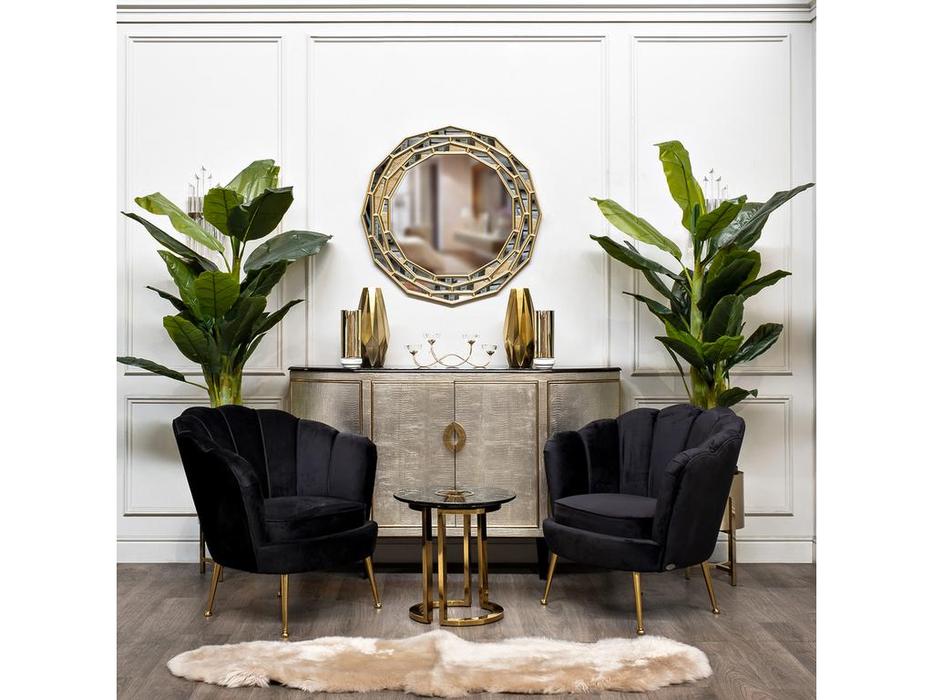 Garda Decor: GD: кресло  велюровое (черное)