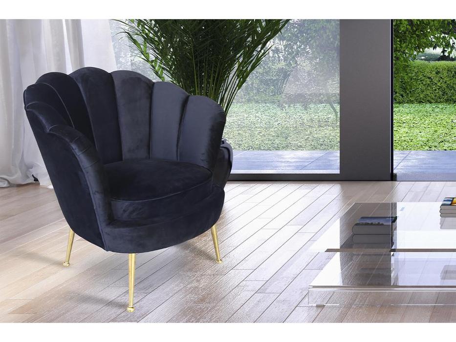 Garda Decor: GD: кресло  велюровое (черное)