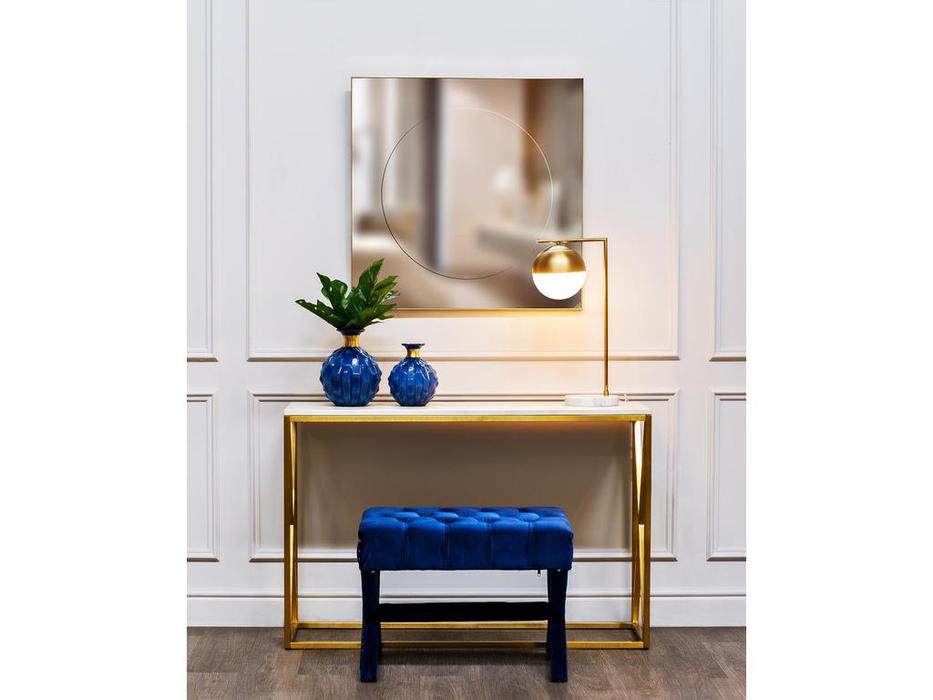 Garda Decor: BIANCO NAMIBIA: консоль (белый мрамор, золото)
