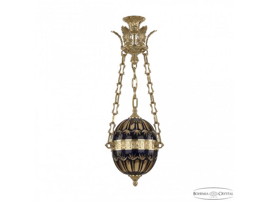 Bohemia Ivele Crystal: 71000P/20 G Amber-Blue/H-1I Y8: светильник подвесной (бронза)