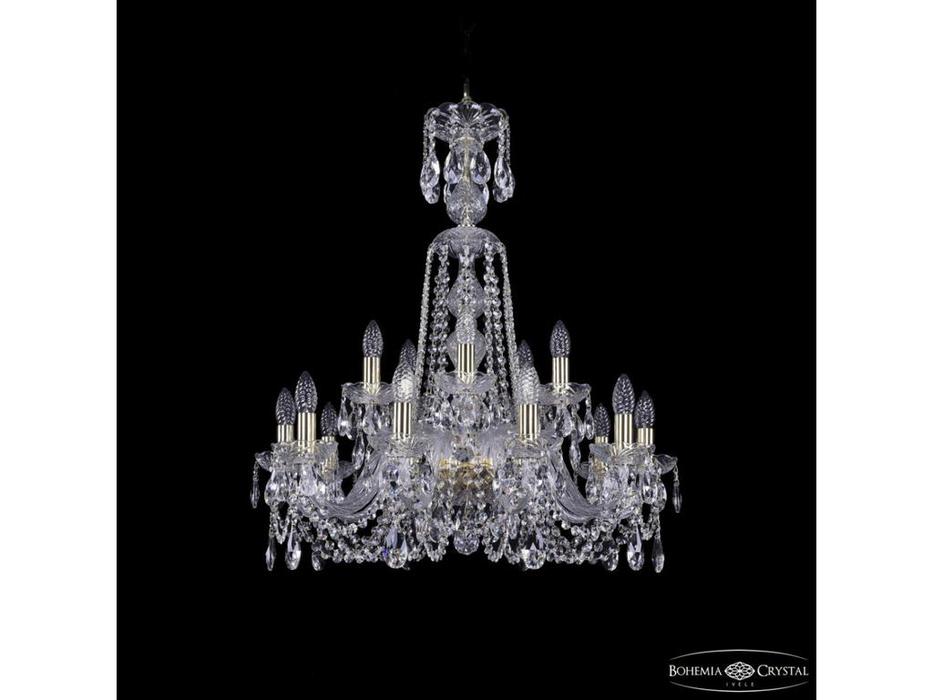 Bohemia Ivele Crystal: 1402/10+5/240/XL-77 G: люстра хрустальная (прозрачный)