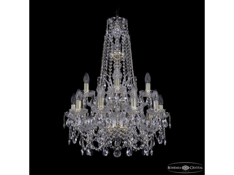 Bohemia Ivele Crystal: 1411/10+5/195/XL-80/2d G: люстра хрустальная (прозрачный)