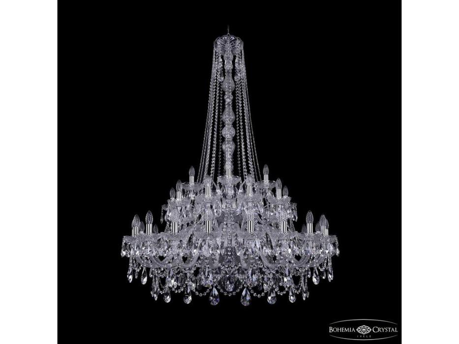 Bohemia Ivele Crystal: 1411/20+10+5/400/h-155/2d Ni: люстра хрустальная (прозрачный)