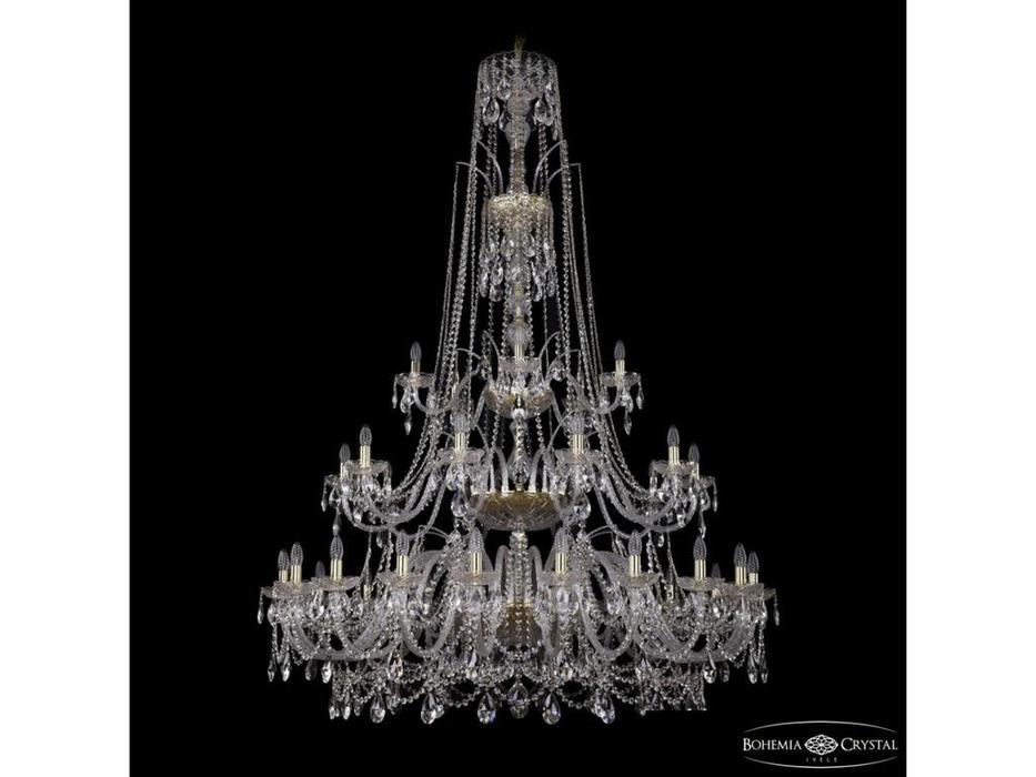 Bohemia Ivele Crystal: 1411/20+10+5/530/XL-202/3d G: люстра хрустальная (прозрачный)
