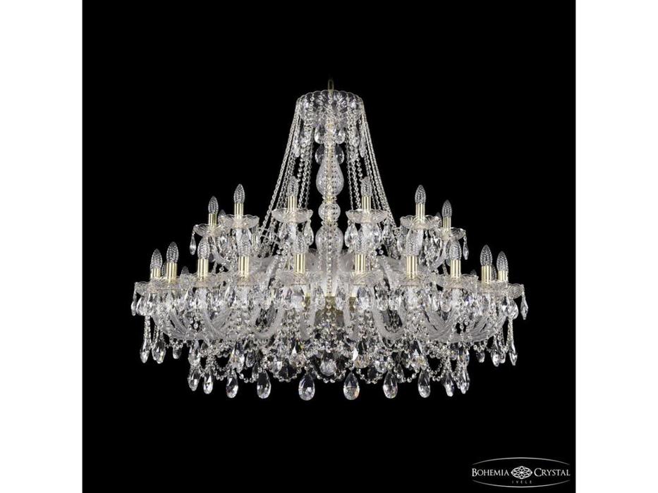 Bohemia Ivele Crystal: 1411/24+12/460 G: люстра хрустальная (прозрачный)