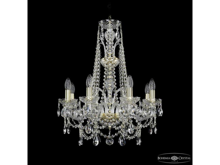 Bohemia Ivele Crystal: 1411/8/195/XL-65 G: люстра хрустальная (прозрачный)